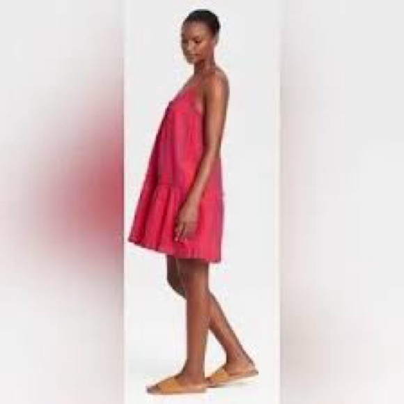 Universal thread red stripe cross strap dress - Picture 6 of 7